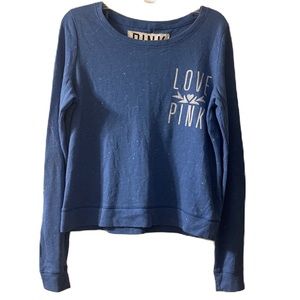 VICTORIA’S SECRET PINK • “Love Pink” Paint Splatter Sweatshirt • Size Small